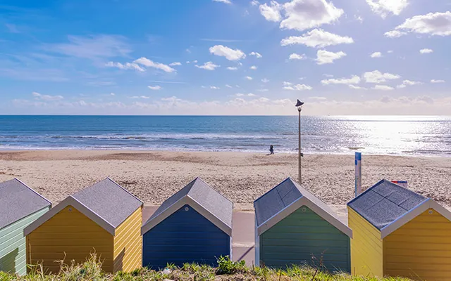 Beach huts in Bournemouth