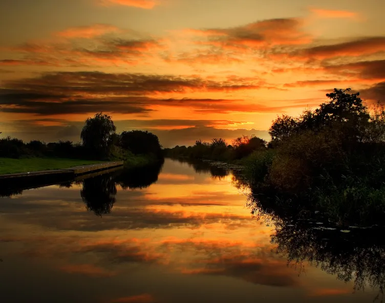 Selby canal at sunset