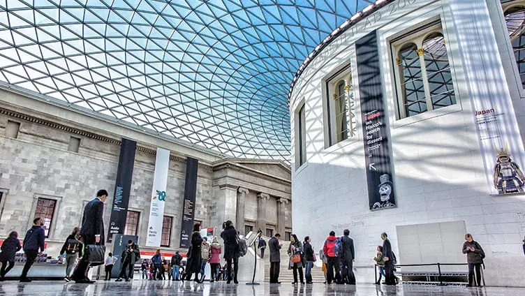 The interior of the British Museum in London