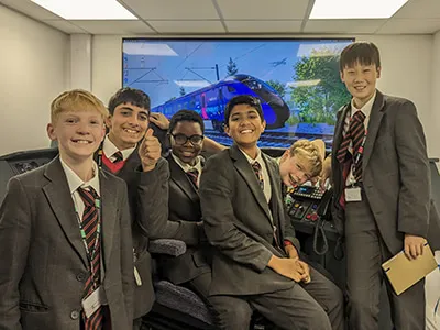 Students in the state of the art Hull Trains simulator