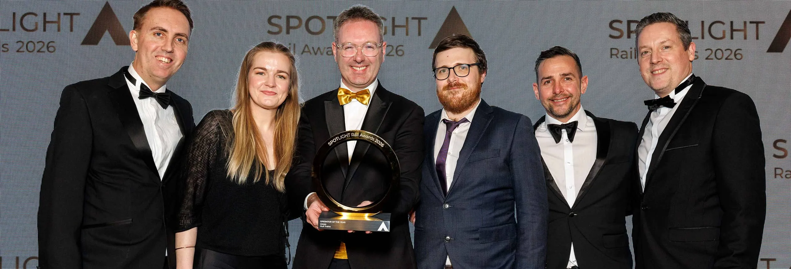 Hull Trains winning the Operator of the Year award at the 2026 Spotlight Rail Awards