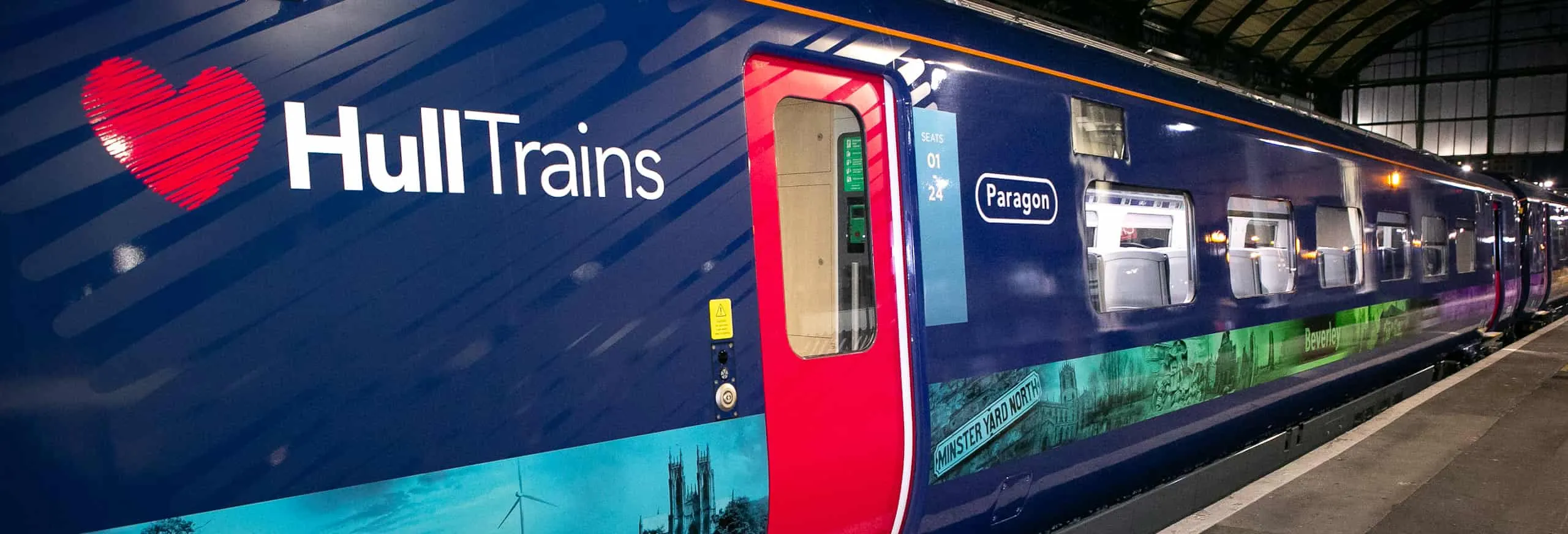 Hull Trains first paragon service at Hull station