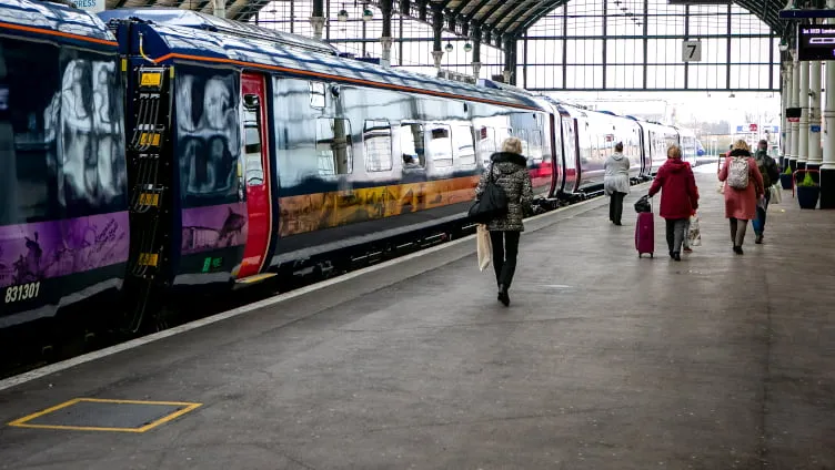 Hull Trains Paragon passengers boarding the train