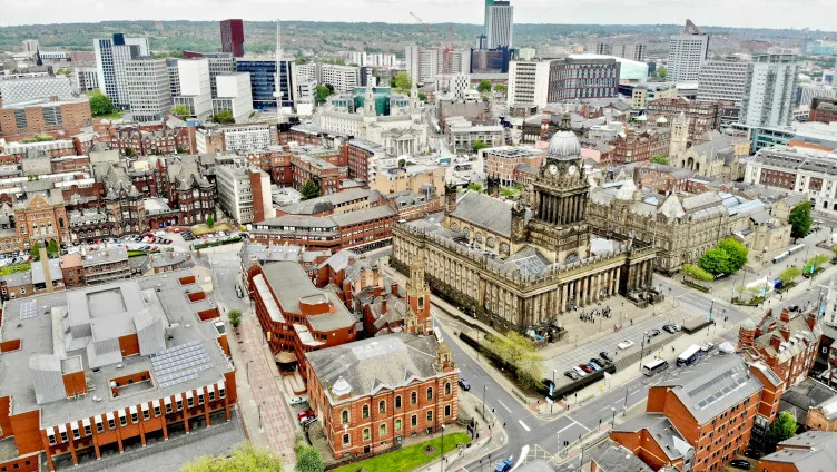 Leeds cityscape from above