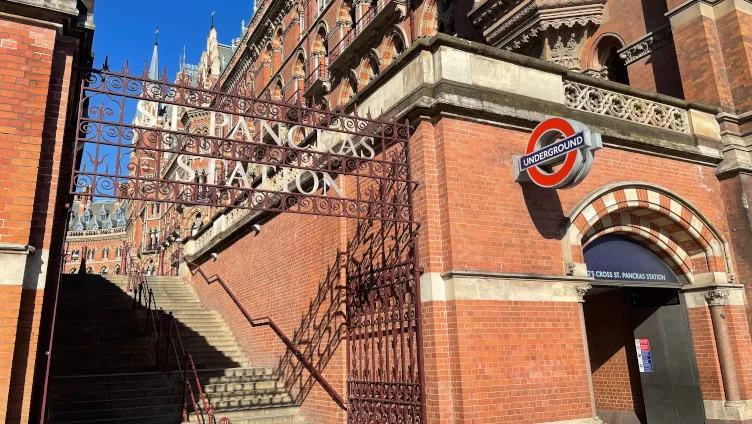 Entrance to London St Pancras station